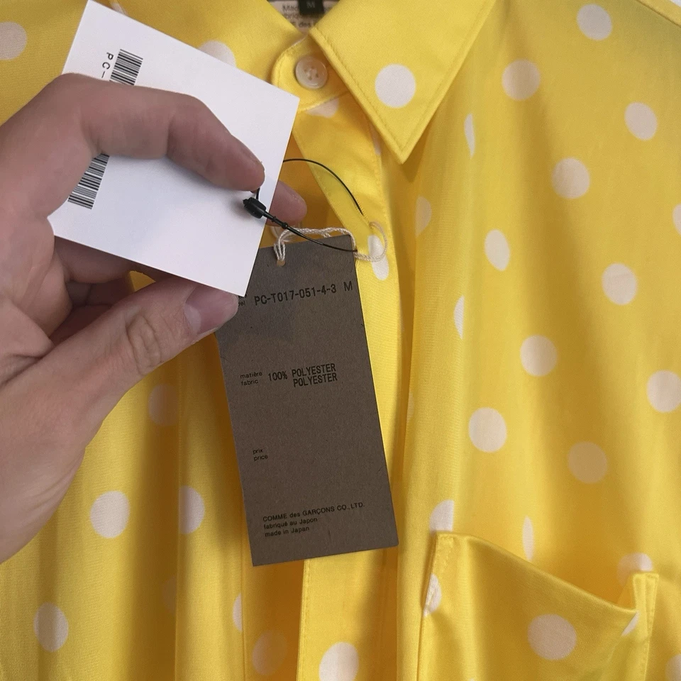 Camisa Comme Des Garcons Homme Plus Amarilla Lunares Para Hombre Talla M Nueva Con Etiquetas Foto 3 de 4
