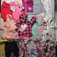 20 PC Lot Of Girls Clothes 3-6 Months Various Brands