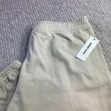 Dkny Sport Beige Sweatpants Joggers Embossed Logo Elastic Waist SIze L NWT