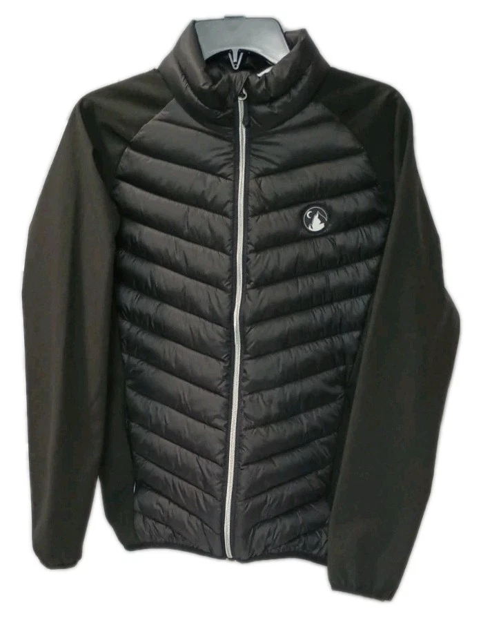 New Zyia Active Coat Mens XS Black Whistler Hybrid Puffer Jacket School Preppy