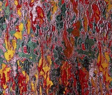 TEAL PINK RED DARK GOLD Metallic Brocade Fabric 60 in. Sold By The Yard
