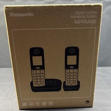 PANASONIC KX-TGU432EB Cordless Phone With Answer Machine - Twin Handsets 