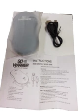 GO WARMER Rechargeable Hand Warmer, Power Bank With Flashlight - Black