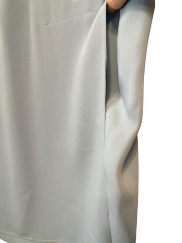 Marc New York Womens 6 Light Blue Modern Office Shift Dress Pockets Band Collar - Picture 12 of 15