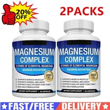 2X Magnesium-Complex 1000mg - 8 Forms of Elemental Magnesium - 90 Capsules 1.11 per thousand milligrams