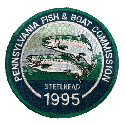 Vintage 1995 Pennsylvania Fish & Boat Commission Patch Steelhead Trout 4 