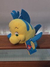 VTG Disney Little Mermaid Flounder Plush 9  NEW w TAG Disneyland Walt Disney