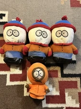 Vintage South Park Plushies Lot of 4 Kenny Stan 1998 90s Comedy Central Comedy