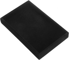Stackable Jewelry Trays Inserts Velvet Catch All Jewelry Display Tray Case - Bla