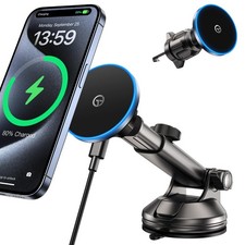 for MagSafe Car Mount Charger Dash/Windshield/Vent Wireless Car Charger with ...