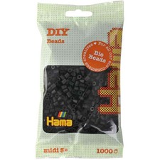 [190-18] Hama Perles à repasser Bio midi, sachet, noir