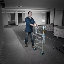 Alu Series 4 Ft. H X 3.5 Ft. L X 1.8 Ft. D Aluminum Mini Scaffold Platform wi...