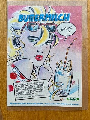 CMA Buttermilch 90s retro Pop Art Style 1992 Vintage Ad Werbung Reklame
