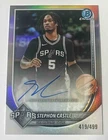Stephon Castle 2025-26 Bowman #BCA-SC Chrome Auto Refractor /499 Spurs
