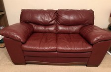 Real Leather DFS Two Seater Sofa