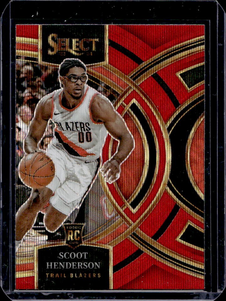 2023-24 Select Scoot Henderson RC Red Wave Prizm Rookie Premier #129
