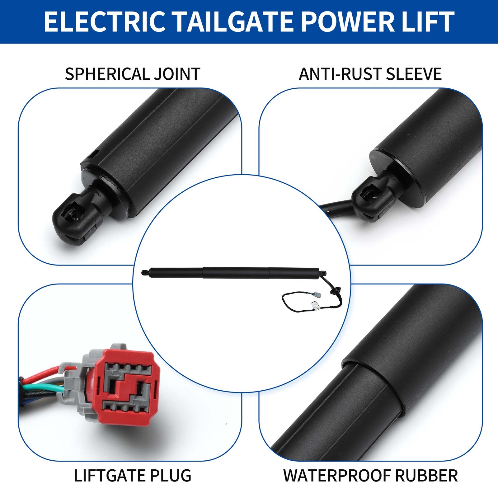 Packof1 for Ford Edge 15-21 No.FK7BR402A55AC Rear LH Tailgate Power Lift Support