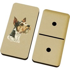 'Wire Fox Terrier Portrait' Domino Set & Box (DM00056405)