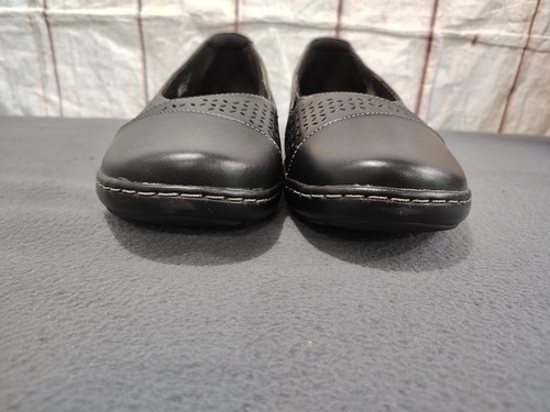 Ballerine Clark's Cora Iris nere in pelle taglia 11W nere comode ufficio business - Foto 4 di 11