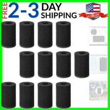 12 PCS Aquarium Pre-Filter Sponge, Black Pre-Filter Sponge Aquarium Foam Roll...
