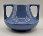 Antique 1920's Haeger Pottery Arts & Crafts Double Handle Blue 8.5"W Eve Vase