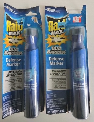 Raid Max Bug Barrier Defense Marker 4-Ounce 2 Pack New Sealed Package Wear&Tear