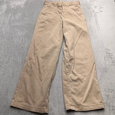 American Eagle Outfitters Super High Rise Baggy Pants Womens 4 Wide Leg Tan