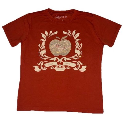 Apple Bottoms x Latto Golden Crest Tee Women's S Burnt Orange NEW *lines