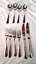 Pfaltzgraff Springwater Flatware 2 Place Settings 18/0 Stainless 10 Pieces