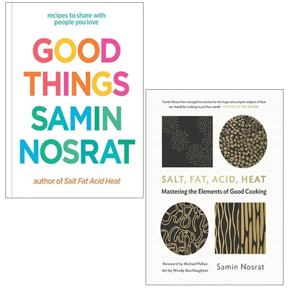 Samin Nosrat 2 Books Collection Set Salt, Fat, Acid, Heat and  Good Things  HB
