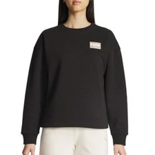 Women's Puma Fleece Crewneck Sweatshirt with Badge Logo - Black - Medium - NWT