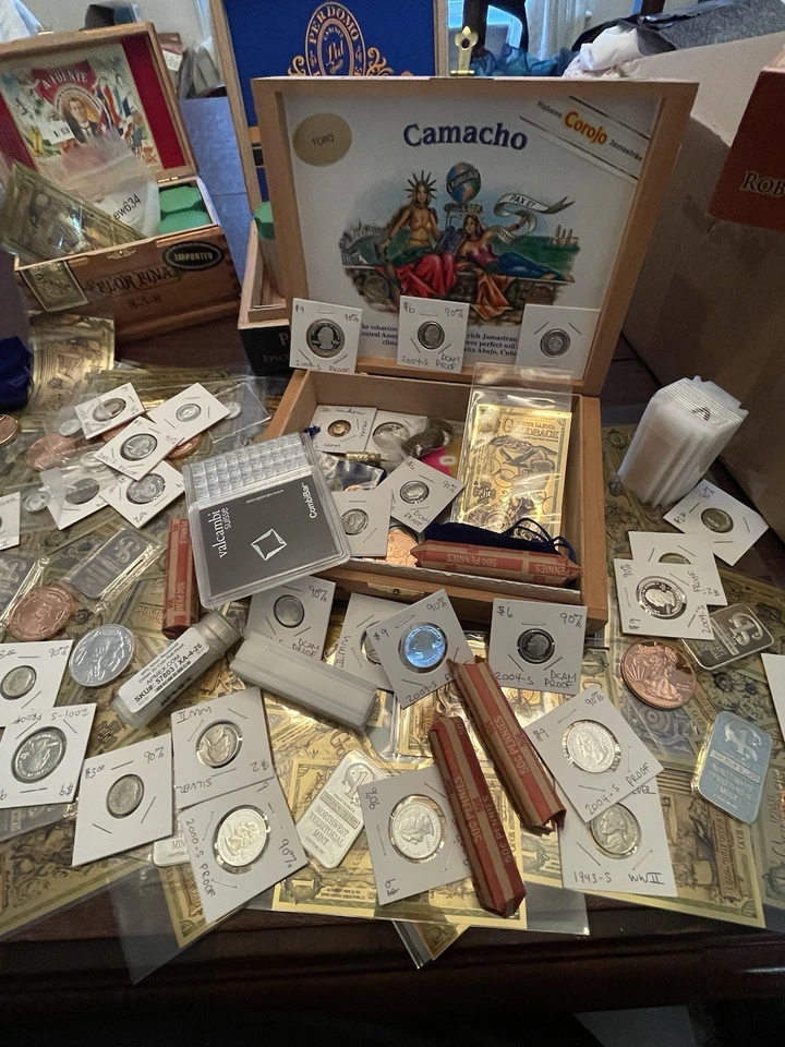 ESTATE SALE SILVER & GOLD LOT!  Coins, Bars, Rounds, Rolls, Slabs & Bills!   - Image 2 of 4