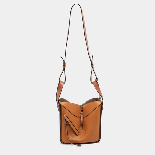 Loewe Hammock Small Brown Leather Shoulder Bag