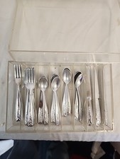 Vintage Children  s Pretend Play Silverware Set Plastic Flatware Utensils 28 pcs