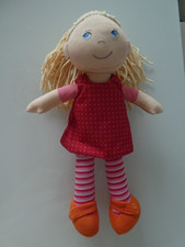 HABA 302108 - weiche Stoffpuppe Annelie mit Haaren zum Stylen, Puppe, NEU