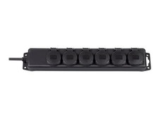 Brennenstuhl BN-1159970 2m IP44 Black Neoprene Rubber 6 socket s AC Black 6-way