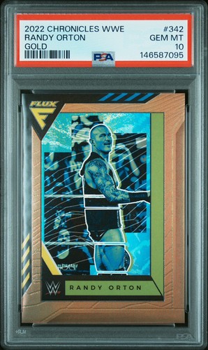 2022 PANINI CHRONICLES WWE GOLD #342 RANDY ORTON 03/10 PSA 10