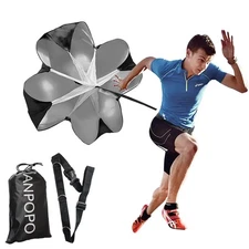 56 Inch Running Speed Resistance Parachute Umbrella Sprint Trainer for Runner