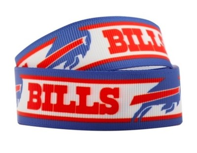 1.5'' (1 yard) Bills Football Buffalo Grosgrain Ribbon 1107531 YARDAGE DISCOUNTS*