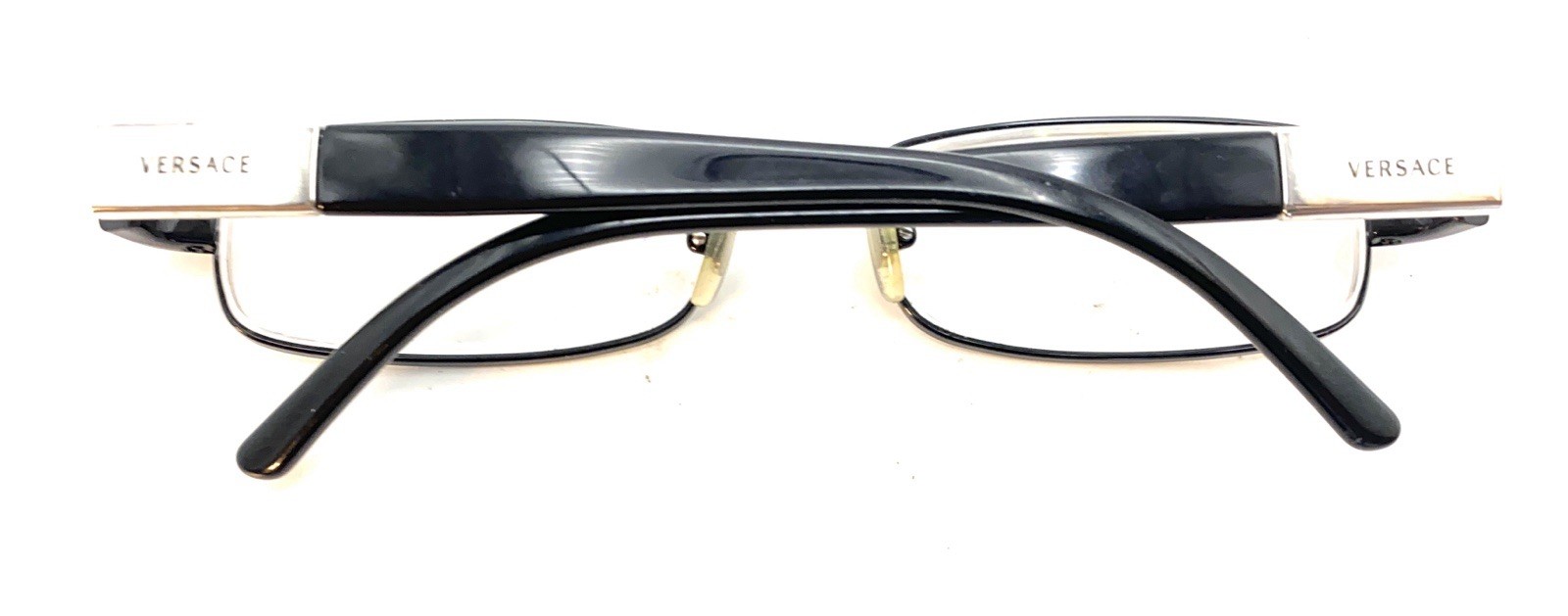 Versace MOD. 1121 1009 Black Slim Rectangle Eyeglasses Frames 53-17 135 Italy thumbnail 12