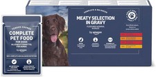 Complete Wet Food for Adult Dogs, Meat Selection in Gravy, 4.8 Kg (48 Pouches of 3.02 per kilo