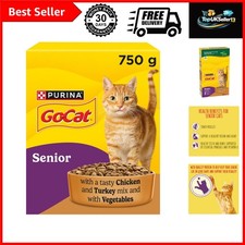 Senior 7+ Chicken & Turkey Cat Food - 750g Pack of 5, Complete Nutrition Inside 6.66 per kilo