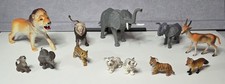 Safari African PLASTIC Lot of 12 Plastic LIONS ,ELEPHANT CHEETAH, FOX, TIGERS