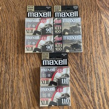 Lot of 6 Maxell High Bias Type II Cassette Tapes Factory Sealed NOS XLII XLII-S
