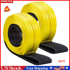 Durable 2 Pack 10ft Lifting Straps - Heavy Duty 13,000 lbs Capacity for Recovery