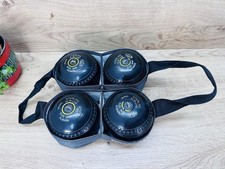 ALMARK STERLING SLIMLINE Black Bowls set Size 3HM in used condition