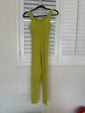 SET ACTIVE Jumpsuit Green Sleeveless Scoop Neck Size S Nylon Spandex Women