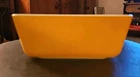 Vintage PYREX Yellow Orange 502 Refrigerator Dish 1.5 pint  No Lid