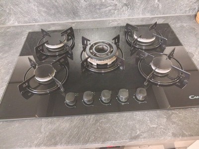 Gas-Kochmulde 5-flammig Top-Gerät mit WOK-Brenner