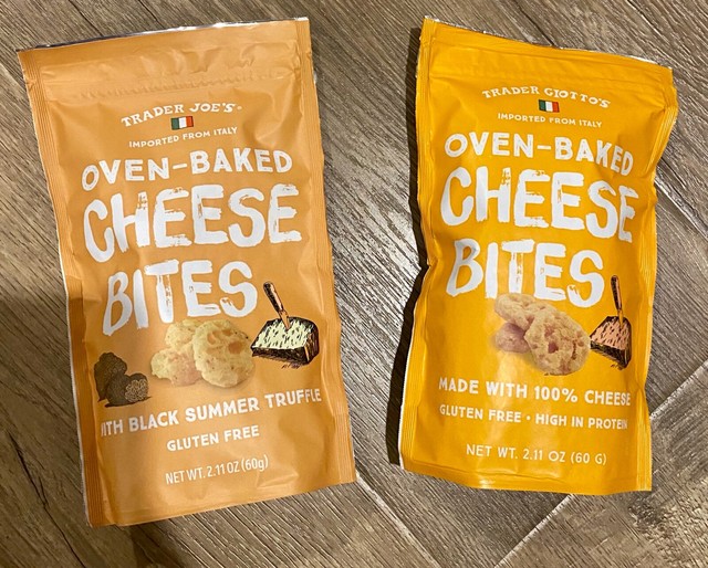 Trader Joes OvenBaked Cheese Bites Original / Black Summer Truffle 2